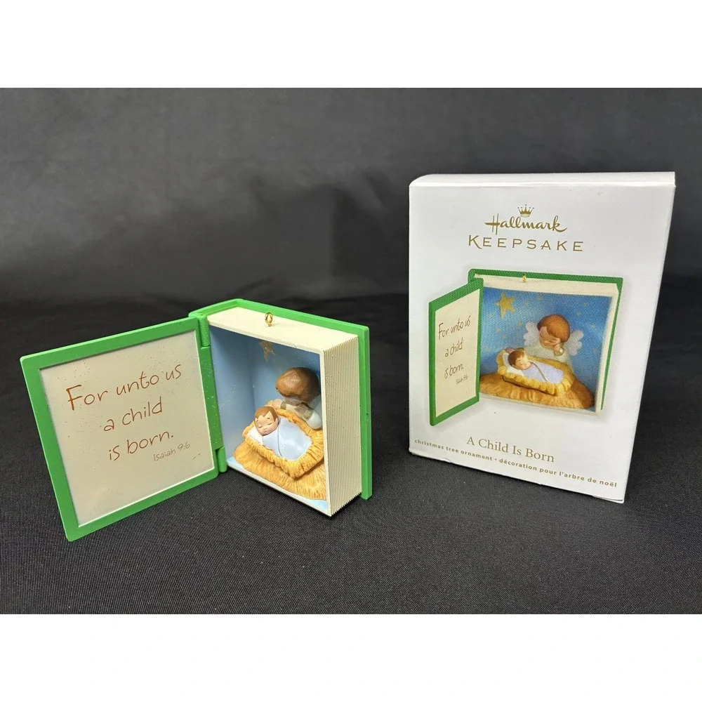 2012 Hallmark Keepsake Ornament A Child Is Born Bible Nativity QXG4514